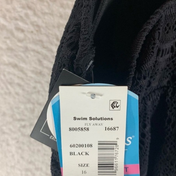 Swim Solutions Women's Tummy Control Flyaway Full Coverage Swimdress Size 16 NWT - Picture 6 of 8